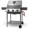 Schickling Gasgrill Henry L - Classic Premium BBQ Grillwagen komplett aus Edelstahl mit 3 Brennern & Doppelwandigem Deckel – Made in Germany: 3-teiliger Grillrost | Grillfläche: 55 x 33 cm