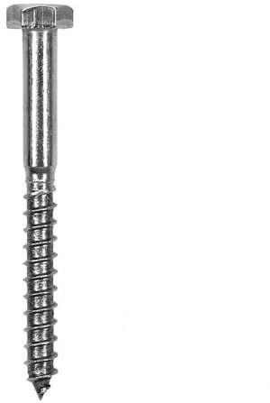 Offgridtec Tornillos hexagonales de acero inoxidable para madera M8 DIN571, sujetadores resistentes a la corrosión para construcción, electrónica, automoción e instalaciones modulares (10 unidades