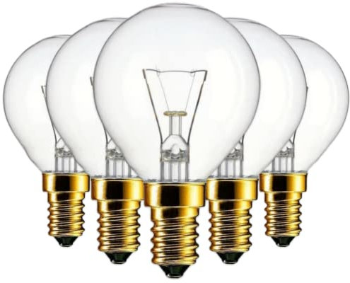 CLAR Lampadina da Forno 300 Gradi - Lampada per Forno 40W E14 (Pack 5)