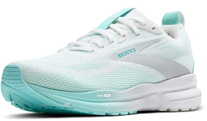 Brooks Damen Trace 4 Sneaker, Bright White/Limpet/Black, 39 EU