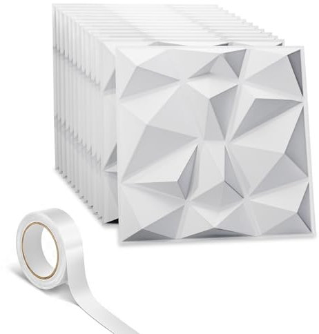 AMARA DECO - 15 unidades Paneles Decorativos Para Pared PVC 3D 30x30cm + Cinta Doble Cara Adhesiva. Revestimiento de Paredes PVC y Decoracion Gaming, Resistentes al Calor y Faciles de Limpiar