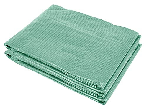 Lámina de Recambio Outsunny Cubierta de Recambio 300 x 300 x 200 cm con Puerta Frontal, 6 Ventanas lámina de Invernadero Resistente al desgarro, lámina de jardín para invernaderos, invernaderos,