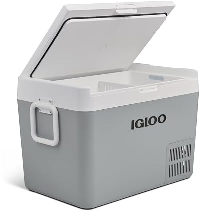 Igloo ICF60 Kompressor Kühlbox 59L – 12V/24V & 230V elektrische Kühlbox, Tiefkühlung bis ‑18°C – großer Mini-Kühlschrank für Camping, Auto, Wohnmobil & Boot – starke Leistung & geringer Verbrauch