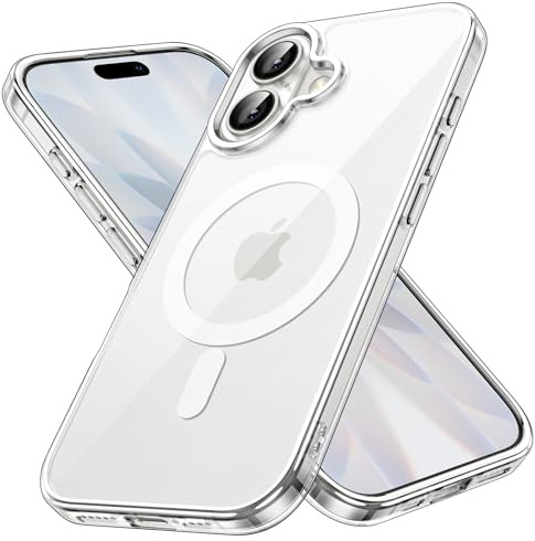 JETech Magnetisch Hülle für iPhone 17 6,3 Zoll Kompatibel mit MagSafe, Stoßfest Stoßfänger Handyhülle, Anti-Kratzer Transparent Rückseite (Durchsichtig)