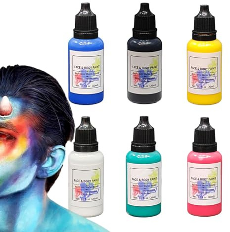 Face Painting Kit for Kids | 6 Colors Cosplay Makeup Paint - Water-Based Face Body Painting Kit for Kids Women Men Clown Halloween Christmas Festival Cosplay