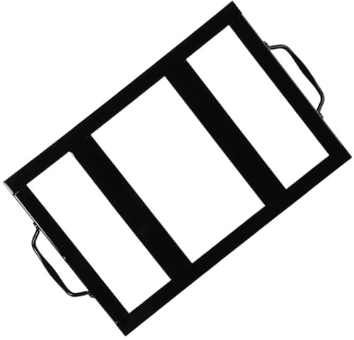 VOSAREA Soporte para Placa de Sal Negro de Acero Resistente para Parrilla, Soporte para Bandeja de Bloque de Sal para Cocinar Parrilla, Herramienta para Barbacoa y Camping, 1 Unidad