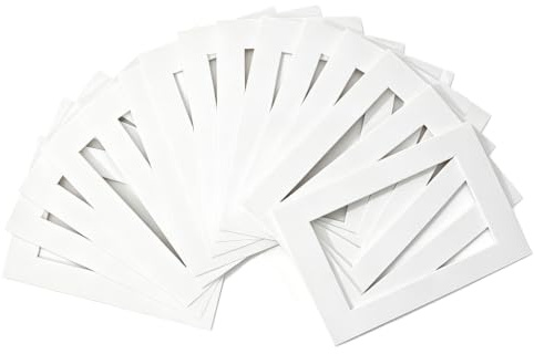 15 Pieces Passe Partout A4 Blanc Cadre Photo Carton Marie Louise pour Cadre | Affiches, Photographies, Tableaux, Tirages, Art, Decoration, Murale, Interieure, qualite, Solid, pratique, robuste
