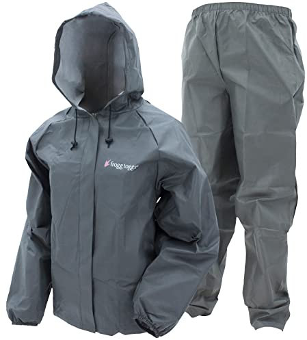 FROGG TOGGS Women's Ultra-Lite2 2-Layer Waterproof Breathable Protective Rain Suit, Carbon, Large