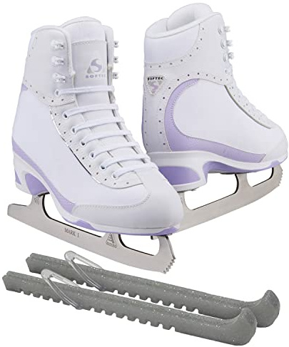 Jackson Ultima Softec Vista Women's/Girls Figure Ice Skates - Womens Size 11.0 Bundle with Guardog Skate Guards