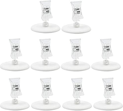 Tischkartenhalter, 12 Stück Preisschildhalter Menükartenhalter Fotohalter mit Klammern für Preisauszeichnung Foto