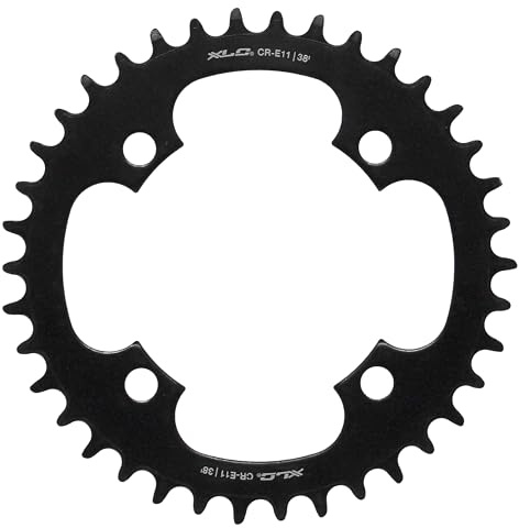 XLC E-Bike Kettenblatt für Mittelmotor Stahl BCD 104mm, 38 Zähne, 198g