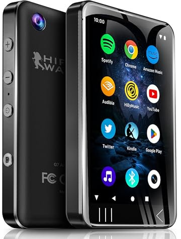 HIFI WALKER G7 MP3 Player with Camera and Spotify, MP3 Player with Bluetooth and WiFi, Android 80GB mp3 Player, Spotify MP4 Player with Speaker, Spotify Amazon Music, Pandora, Youtube, Apple Music