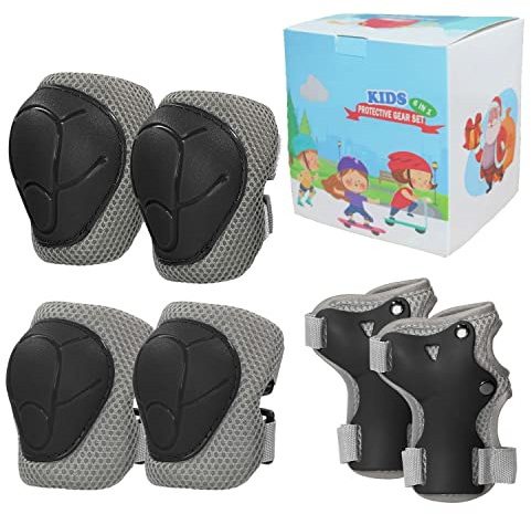 LANOVAGEAR Knäskydd barn 2–8 år skydd inlines barn – skridskoskydd set om 6 – knäskydd barnskydd knä- och armbågsskydd