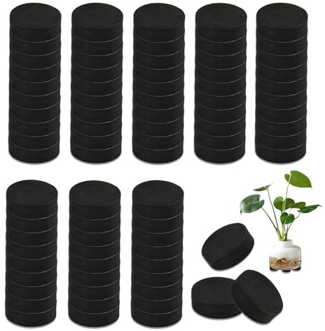 GifBasg Lot de 80 pieds invisibles pour pots de fleurs à l'intérieur et à l'extérieur, coussinets autocollants antidérapants en EVA, empilables pour une meilleure évacuation de l'eau, protection des