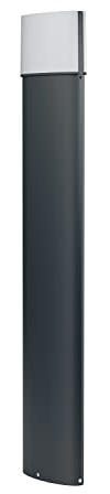Ledvance 4058075205116 Led Gartenpylone, Leuchte für Außenanwendungen, Endura Style Ellipse, Dunkelgrau, 75,0 mm x 186,0 mm x 900,0 mm