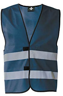 KORNTEX Warnweste mit Klettverschluss Dortmund - Sicherheitsweste Pannenweste – EN 17353 zertifiziert, 360° Reflexstreifen, XL, navy, stark reflektierend für beste Sichtbarkeit, Unisex