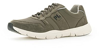 Pius Gabor Hombre Zapatillas, de Caballero Zapatillas Bajas,Plantilla Intercambiable,Zapato con cordón,Zapato Deportivo,Verde (Olive),43 EU / 9 UK