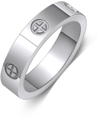 Yifnny bagues d'amour,Bagues en acier inoxydable Bagues de couple Anneaux de promesse Bagues d'amitié Anneaux de croix pour hommes Bijoux pour femmes et jeunes filles