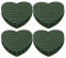 Gokoti 4 Pcs Foam Blocks Green Flower Clay Heart Shaped Floral Bricks Artificial Floral Mud with Suction Cup