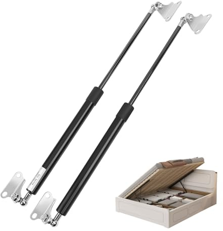 500MM 450N/45KG Amortiguadores con resortes de gas, Soporte hidráulico de amortiguador de presión de gas con resorte de gas tipo L de 2 piezas Para caja de almacenamiento de cama de autocaravana