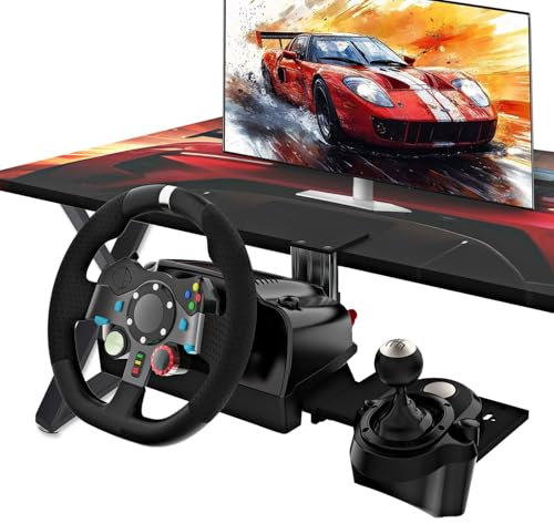 EG STARTS 1 x De support de bureau pour les volants de sim racing, idéal pour fixer votre stand de cockpit compatible avec Logitech G25 G27 G29 G920 G923 Thrustmaster T248 T300 T-GT TS-PC T500 T818