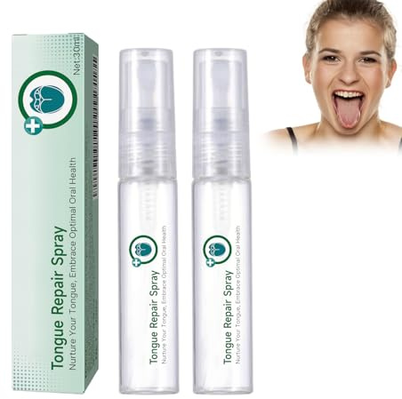Spray De Reparación De Lengua 30ml*2, Glosshield De Reparación De La Lengua, Para Lenguas Blancas Y Boca Seca, El Cuidado De La Salud Bucal, Refresca La Respiración