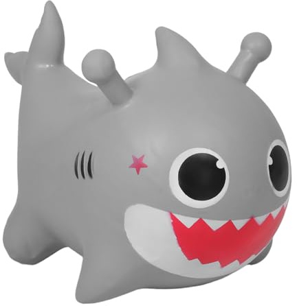 SOPOTUTU Inflatable Bouncy Shark Ride Thick Material with Stable Broad Base Safe and Comfortable Hopping Bounce Animal for Boys and Christmas Party Play