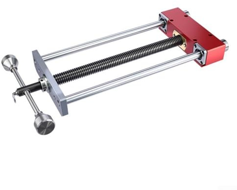 Jotekonoby Schraubstock für Holzbearbeitung, robuste Werkbankklemme mit Doppelverbindungsmechanismus, verstellbar, 0–300 mm, legierter Stahl, Bankhalter für sichere Rutschfestigkeit (rot)