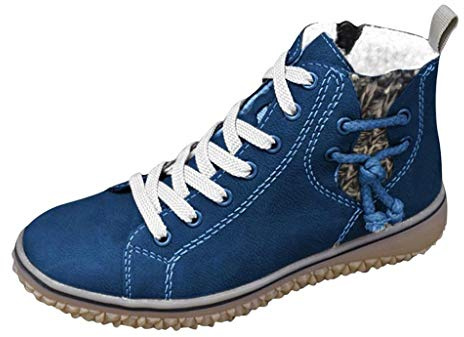Generisch Baskets d'hiver pour femme - Doublées - Bottes d'hiver chaudes - Bottes de neige antidérapantes - Rétro - Chaussures d'extérieur légères - Imperméables - Chaussures pieds nus - Chaussures de