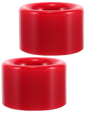 Abaodam Lot de 2 Roues de Roller en PU 92A Rouge Accessoires de Patinage à Roulettes pour Intérieur et Extérieur Roues de Rechange Solide et Absorbant les Chocs pour Longboard Drift