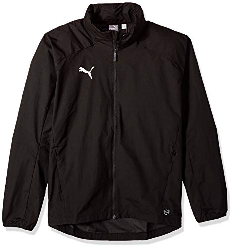 PUMA mens Liga Training Rain Jacket, Black/White, Small US