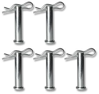 Boulons à changement rapide Werhe® 5 pcs. pour foreuses de terre. Verrou de sécurité à goupille fendue. Fabriqué en acier à ressorts de haute qualité.