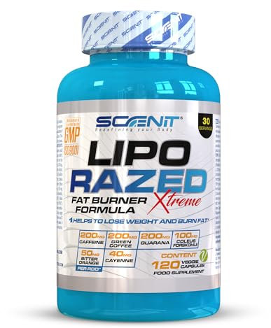 Fettverbrenner - Lipo Razed Xtreme - Thermogene und Abnehmen Aktion - Mit 19 Wirkstoffen, die zur fettverbrenner beitragen und beim Abnehmen helfen - Trägt als Fatburner bei