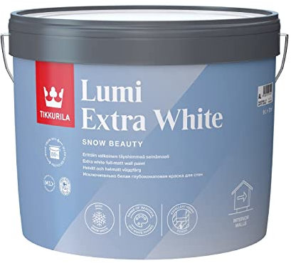 TIKKURILA Lumi - Light-Enhancing Emulsion For Interior Walls & Ceilings - Extra White (Water-Based) - 10 Litres