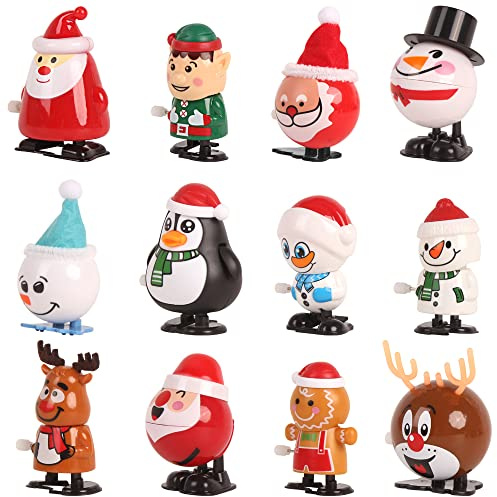 LOKIPA Christmas Wind Up Toys for Kids & Adult, 12 Wind Up Toys for Christmas Stocking and Goody Bag Filler