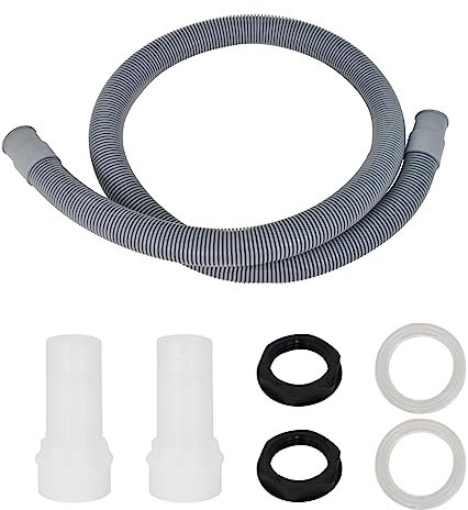 Regentonnen Verbindungsset inkl. 25/20 mm Verbindungsschlauch und 2 Schlauchstutzen mit Kontermutter Regentonnenverbindung für Fallrohr Regensammler Regenwasser-Tonnen (Grau)