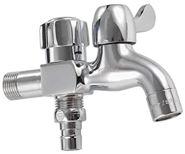 Waschmaschinen-Wasserhahn, WC-Wasserhahn, Waschmaschinen-Wasserhahn, Wasserhahn, schnell zu öffnen, Silber, Badezimmer-Wasserhahn, Wasserhahn/264