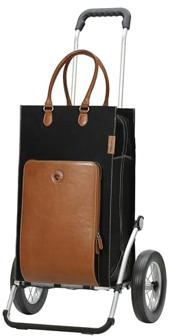 ANDERSEN Shoppingvagn – Royal Shopper Charu brun 49 l läder, hållbar, aluminium, vikbar, smidig