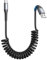 SUNGUY USB C Spiralkabel, 1.5M【‌Empfohlene Dehnlänge: 0.4–1m】 USB auf USB C Kabel und Datenkabel für Android Auto,Carplay,iPhone 16/15 Series,Galaxy S24 Ultra S23 FE S22 S21,Google Pixel, Xiaomi-Grau