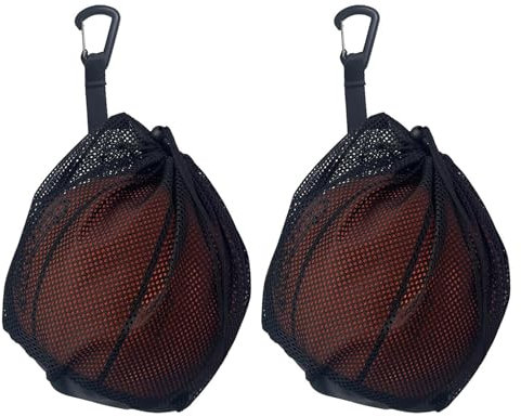 Mlysnd Ballnetz, Ballsack, 2 Stück FußBallnetz mit Kordelzug Faltbar Ballnetz für 1 Ball Zum Aufbewahren und Tragen Von Basketbällen, FußBällen und Volleybällen