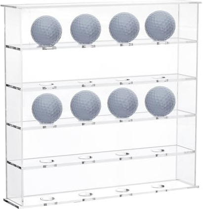 SUPERFINDINGS 1 Set Porte-balles de Golf montable Collection de balles de Golf Vitrine Acrylique Présentoir Transparent Présentoir Suspendu pour vitrine de Magasin