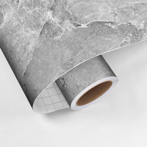Ambiance Sticker Lino Sol Rouleau Antidérapant, Béton, 60 x 100 cm | Linoleum pour sol en rouleau, sol adhésif antidérapant étanche, découpe facile, pose rapide sans travaux