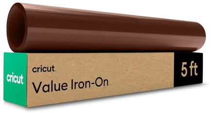 Cricut HTV Heat Transfer Vinyl | 1.5 m | Brown | Iron-On HTV Vinyl for Fabric, Perfect for Custom T-Shirts & DIY Clothing