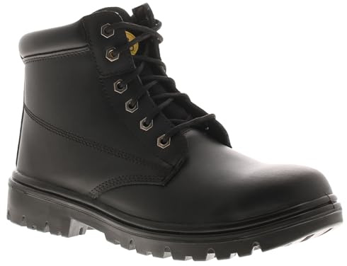 Tradesafe Build S1P SRA Men's Steel Toe Lace-Up Work Boots with Puncture-Resistant Midsole, Non-Slip & Anti-Static Safety Footwear