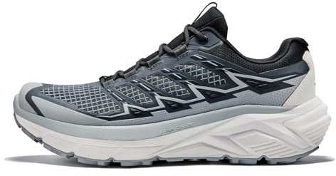 KAILAS Men's Expedition MAX FLT Cushioned Waterproof Trail Running Hiking Shoes Anti-Slip Outdoor Mountaineering Shoe Black/Peak Cloud White 42