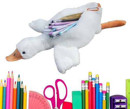Pencil Pouch Cute - Plush Animal Large Pencil Case - Plush Storage Organizer School Supplies for Kids Students Classroom College Work Home Boys Girls Birthday