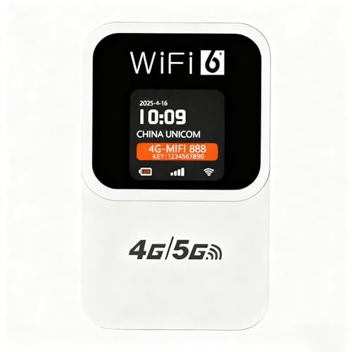 Portable WiFi Travel Hotspot Router, with SIM Card Slot Plug & Play, 3000mAh Battery, Pocket Car Wifi 4G LTE Internet Dongle Hotspot, Mobile WiFi BOX Connects Up to 10 Devices, High Compatibility