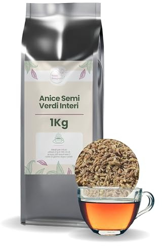Patrizio Breseghello - Anice Semi Verdi Interi 1 kg - Semi di Anice per Tisana, Infusi e Uso Cucina 100% Naturali
