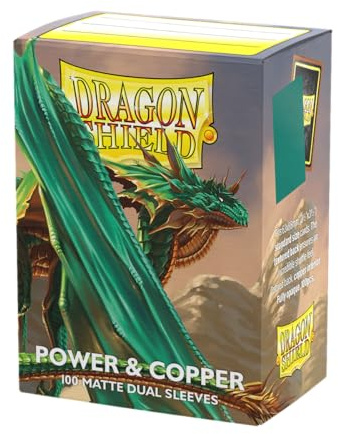 Dragon Shield | Matte Dual Standard Size Card Sleeves | 100ct - Smooth & Tough Premium TCG Sleeves - Compatible with Pokemon, One Piece, and Magic: The Gathering | Power & Copper