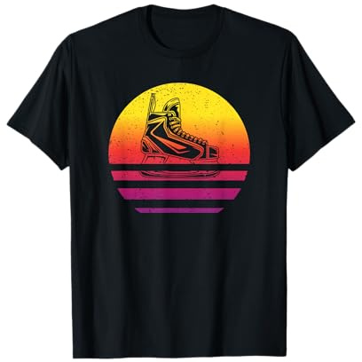 Patines de Hockey sobre Hielo Estilo Retro Vintage Camiseta